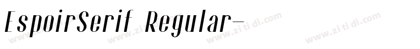 EspoirSerif Regular字体转换